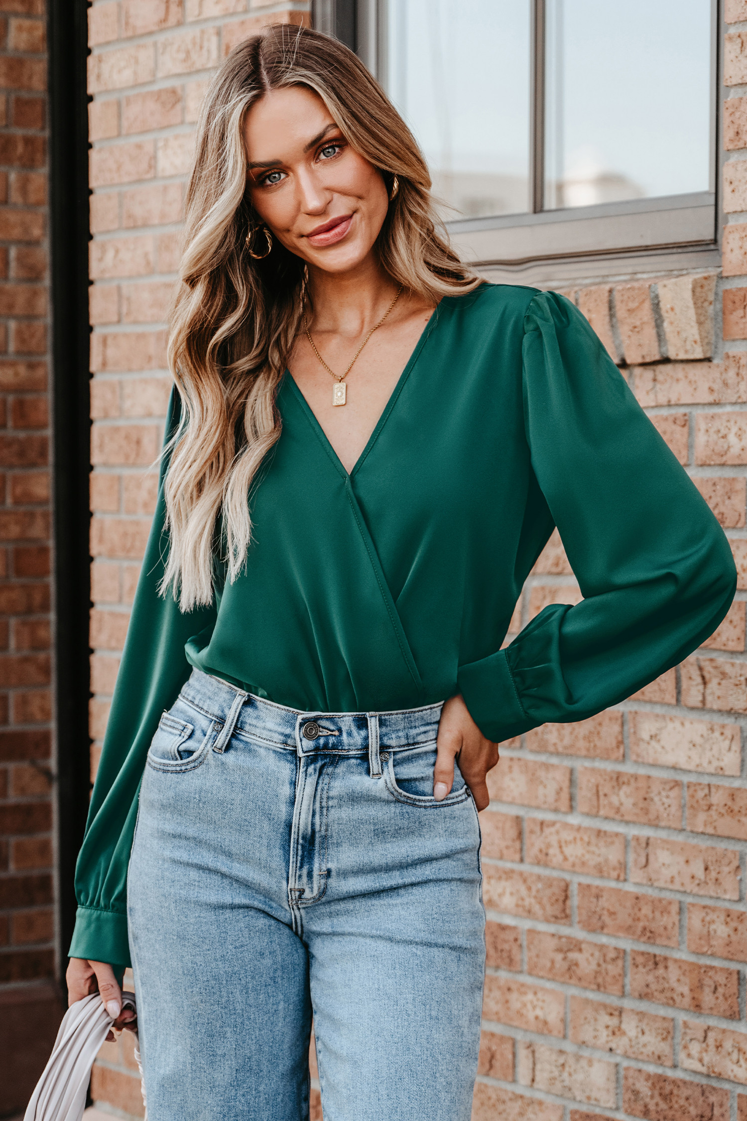 Party Mode Surplice Neck Long Sleeve Bodysuit | Cupshe US