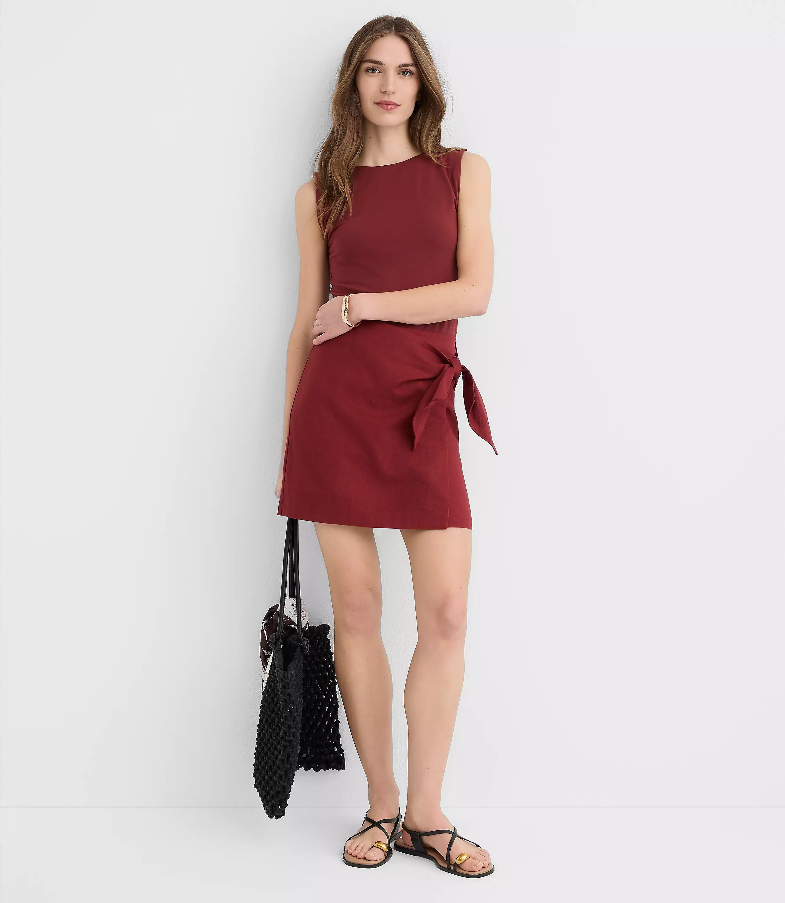 Linen Cotton Wrap Skort | LOFT