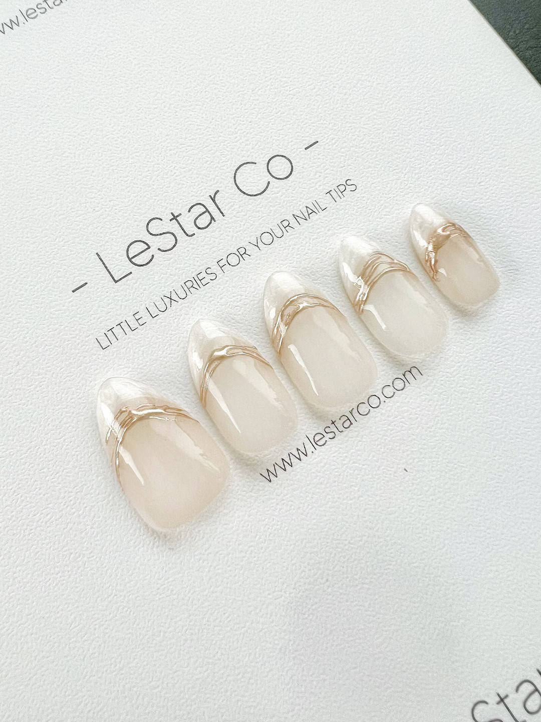 Reusable Pearl Royale Premium Press on Nails Gel Hand Painted Pressons Customizable Gel Nail Arti... | Etsy (US)