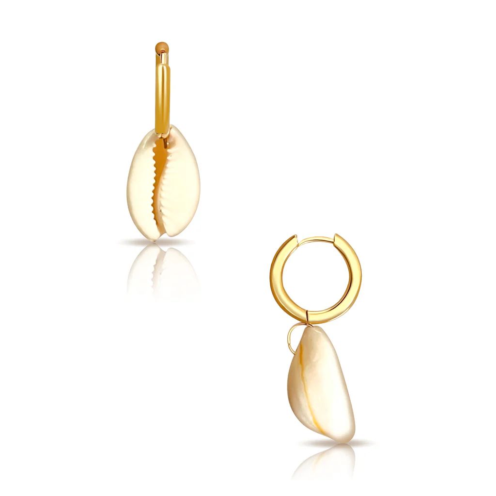 Ellie Vail - Samara Mini Hoop Shell Earring | Ellie Vail Jewelry