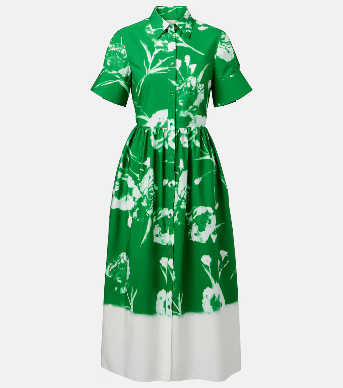Floral cotton poplin shirt dress | Mytheresa (UK)