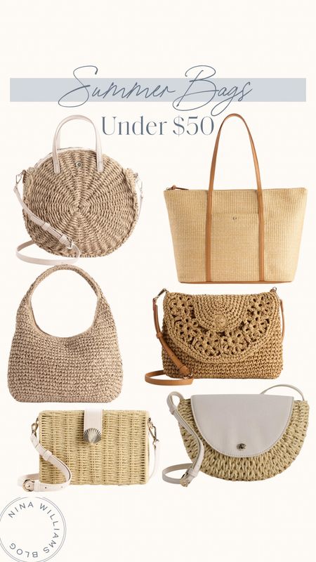 Summer Straw Bags! Under $50 - beach bag - summer bag - neutral bag

#LTKItBag #LTKStyleTip #LTKFindsUnder50