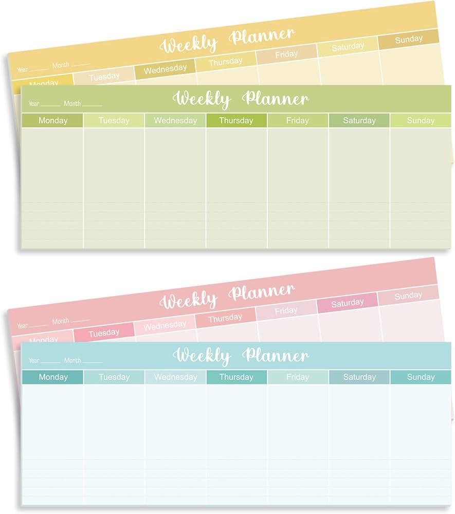 120 Sheets Weekly Planner Notepad Tear off Weekly Planning Pad Weekly to Do List Notepad Weekly S... | Amazon (US)