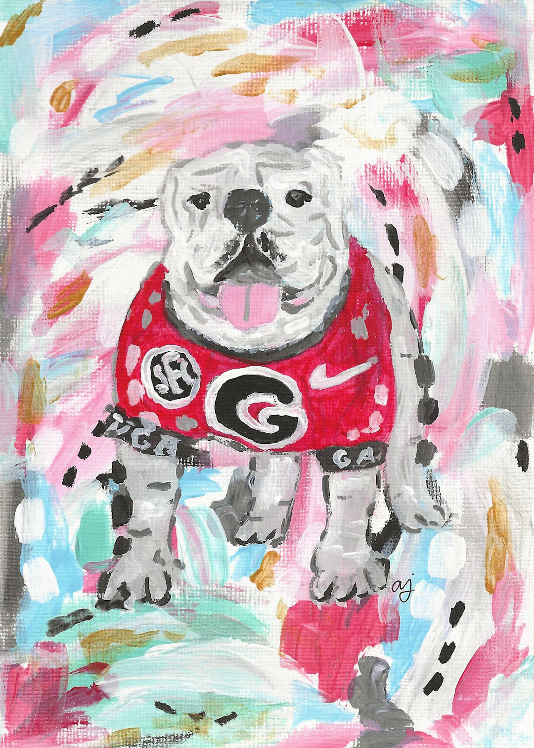 Abstract UGA Bulldog Print 8”x10” - Etsy | Etsy (Global)