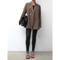 Religion Double Breasted Linen Belted Blazer - Brown | Very (UK)