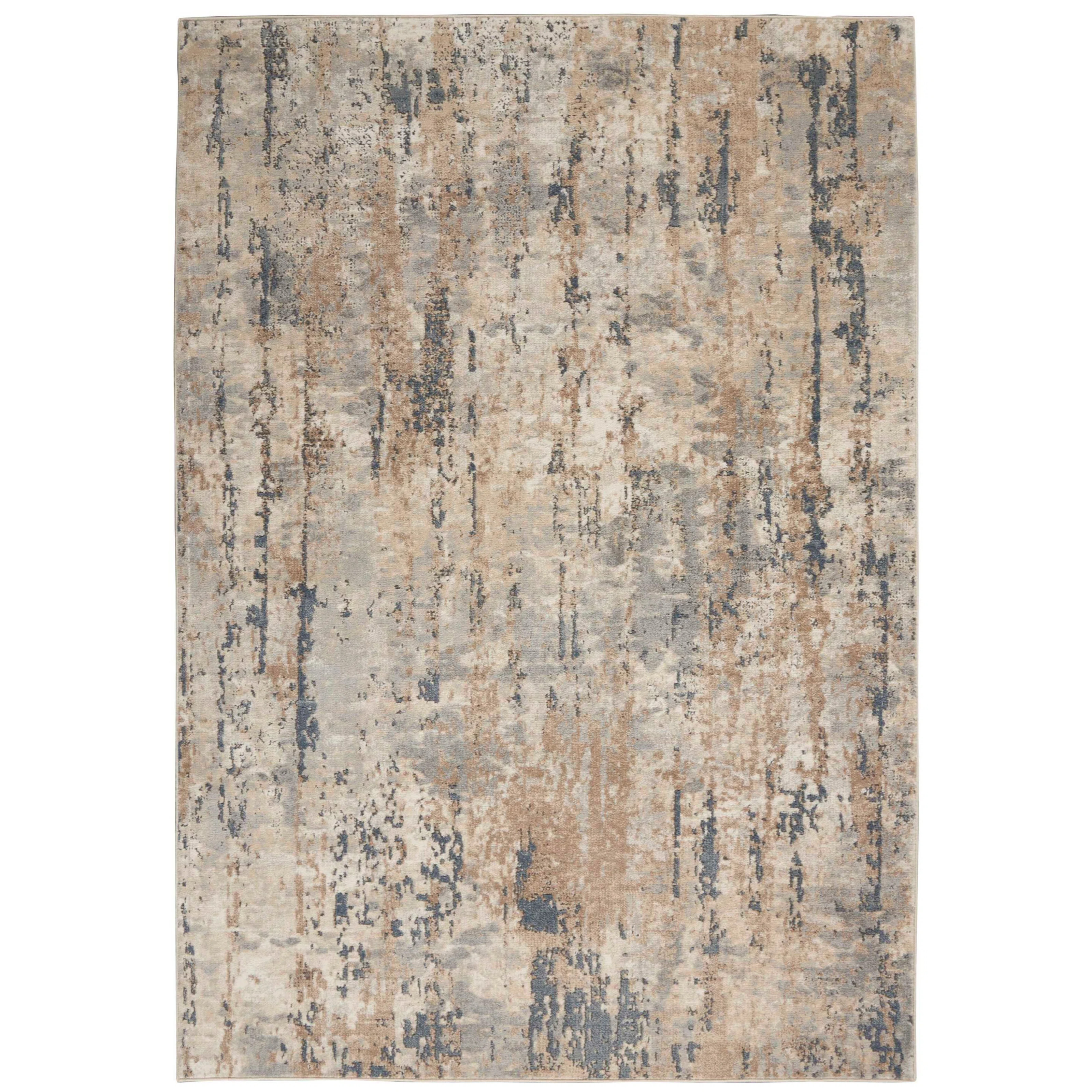 Addie Abstract Beige/Gray Area Rug | Wayfair North America