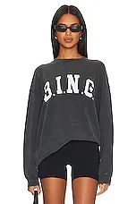 ANINE BING Tyler Bing Sweatshirt in Washed Black from Revolve.com | Revolve Clothing (Global)