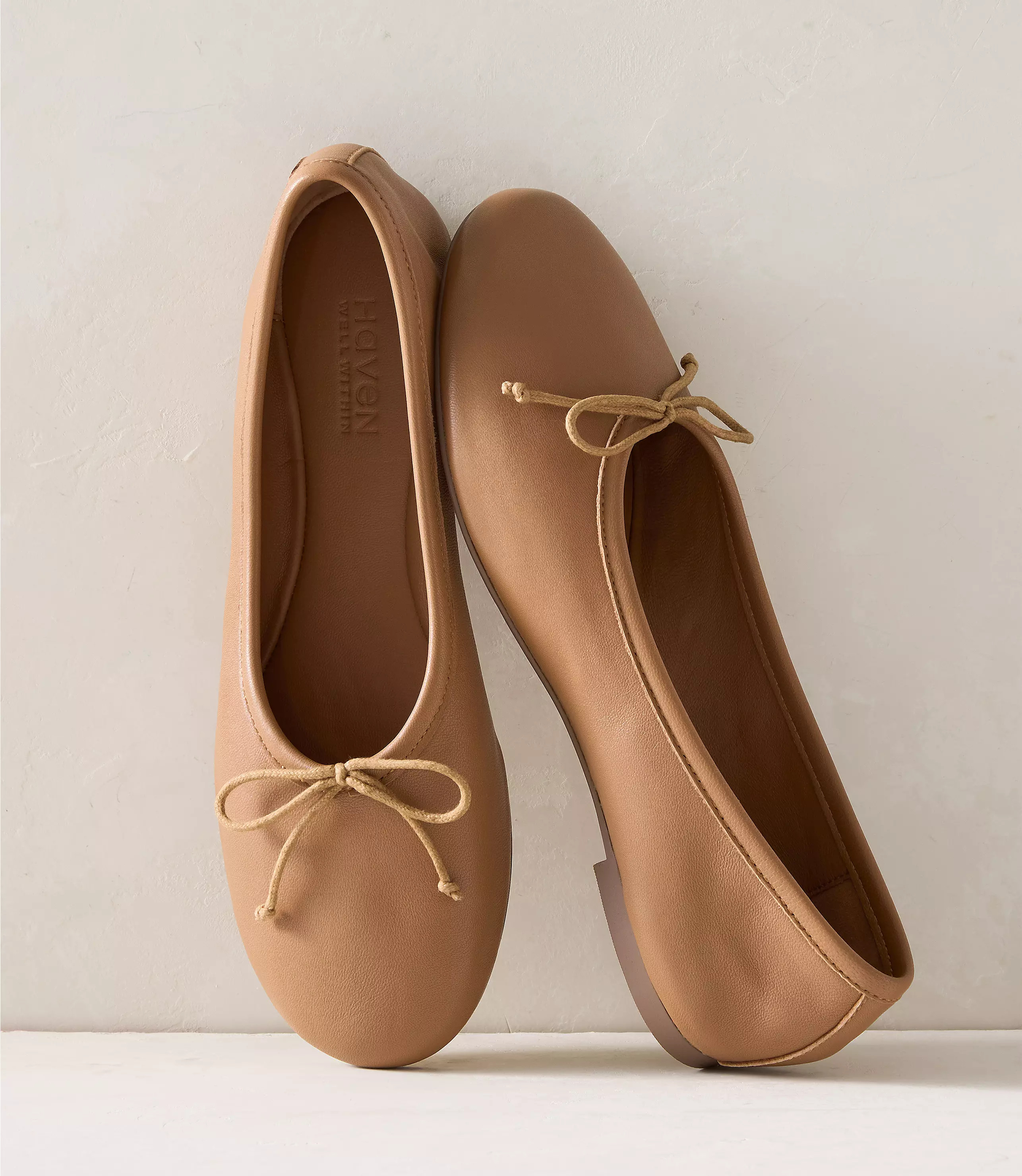 Haven Well Within Leather Ballet Flats | LOFT