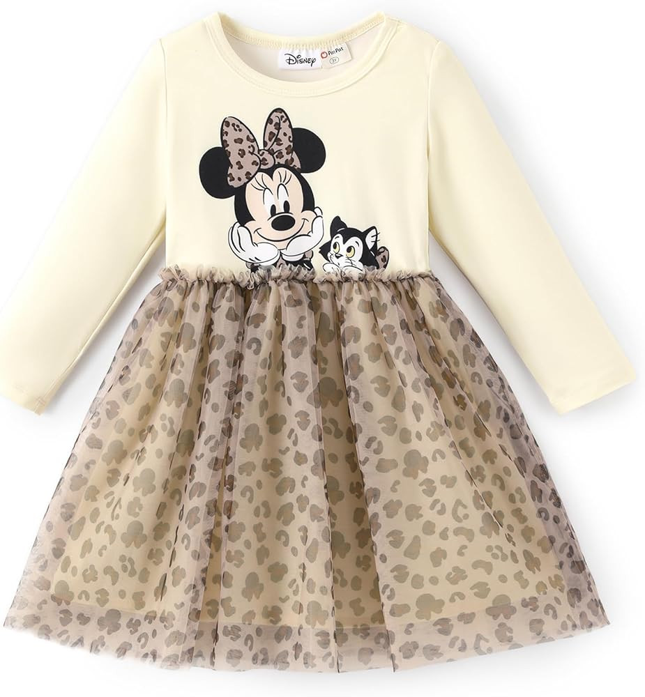 Disney Frozen Elsa Princess Cinderella Ariel Jasmine Rapunzel Baby/Toddler Dress, Ruffle Long-Sle... | Amazon (US)