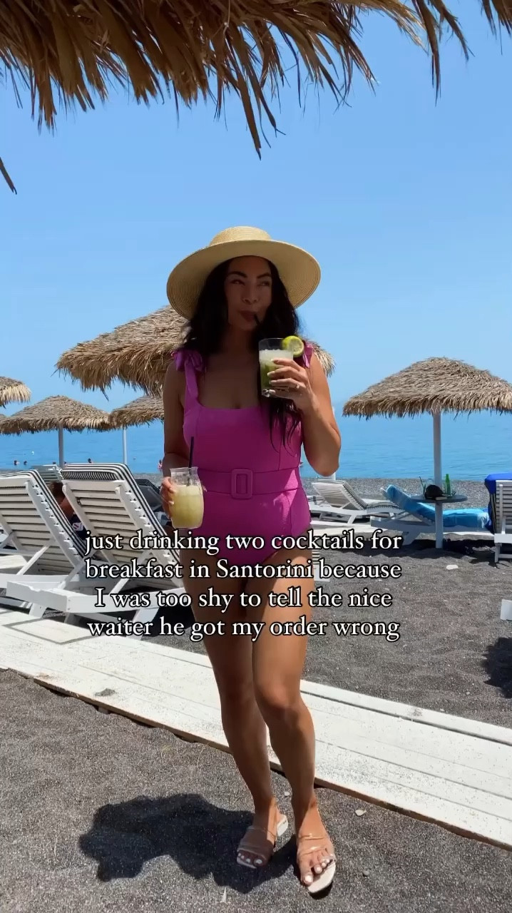 Hot pink one piece bathing suit from beach riot 

Wearing the medium 

#LTKOver40 #LTKSwim #LTKTravel