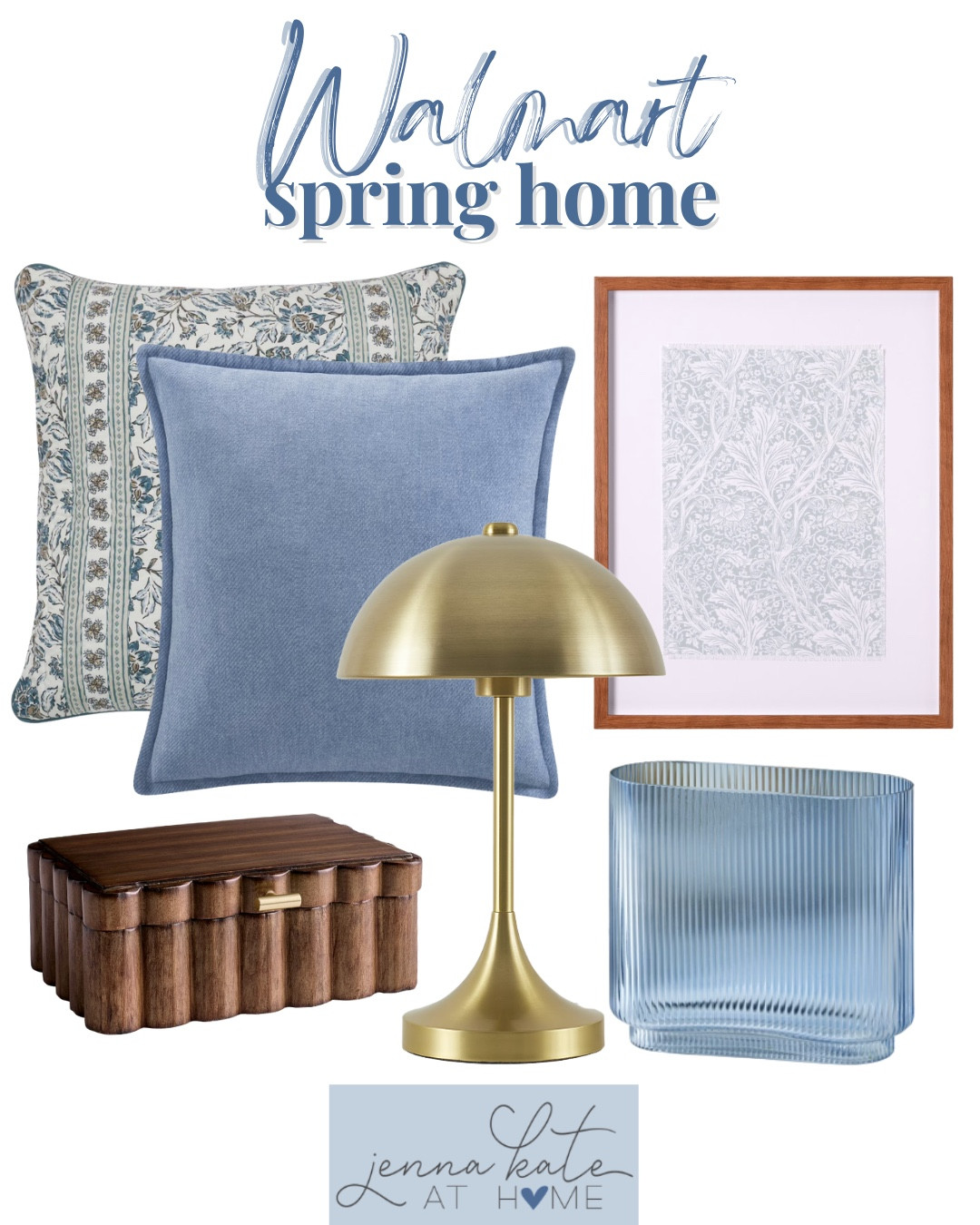 Walmart spring home finds include ribbed vase, dome gold table lamp, decorative box, wall art, and throw pillows.

Spring home, coastal home, looks for less, home decor

#LTKHome #LTKvlog #LTKSeasonal