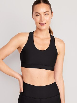 Medium Support PowerSoft Cross-Strap Sports Bra for Women | Old Navy (US)