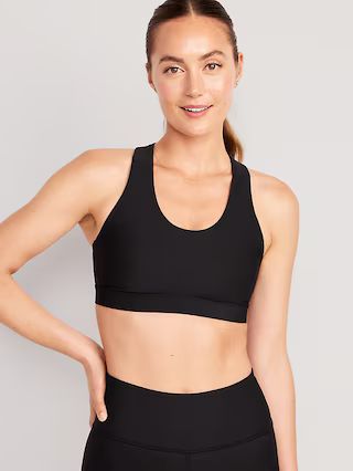 Medium Support PowerSoft Cross-Strap Sports Bra | Old Navy (US)