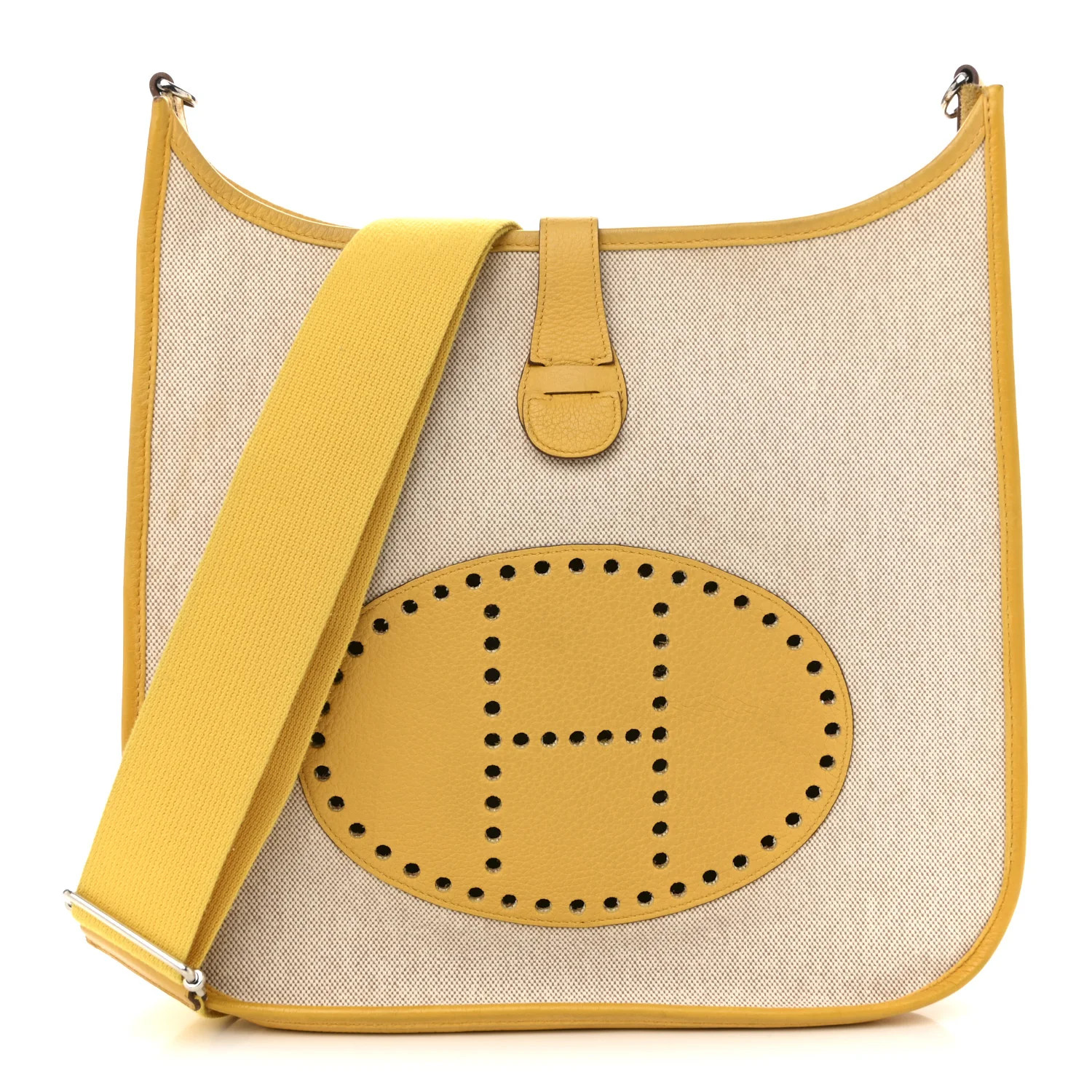 Toile Taurillon Clemence Evelyne III GM Jaune | FASHIONPHILE (US)