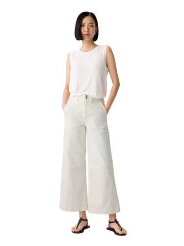 GAP Womens High Rise Wide Leg Jeans Vintage White 27 REG | Amazon (US)
