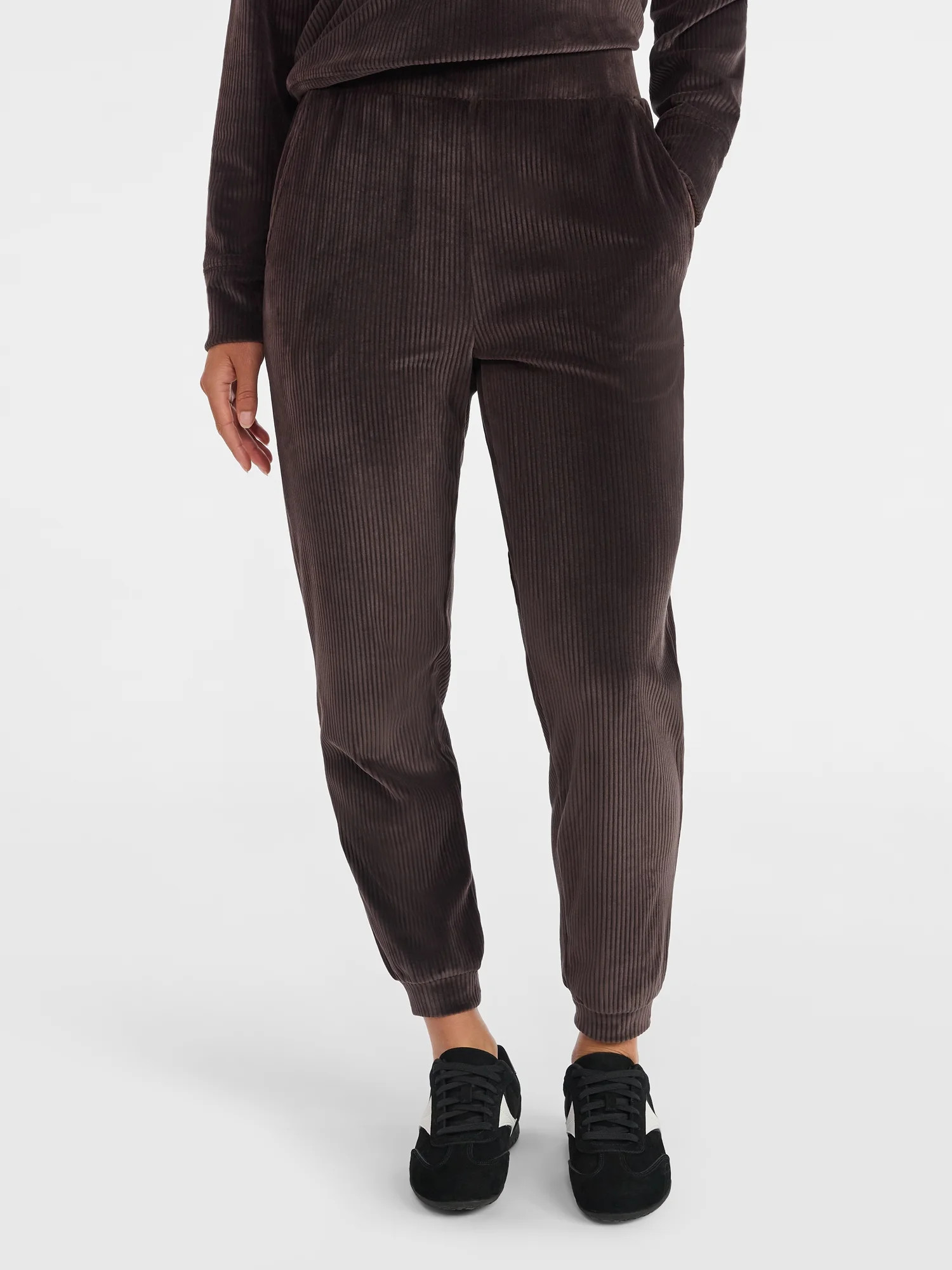 Avia Women's Ribbed Velour Jogger Pants, Sizes XS-XXXL | Walmart (US)