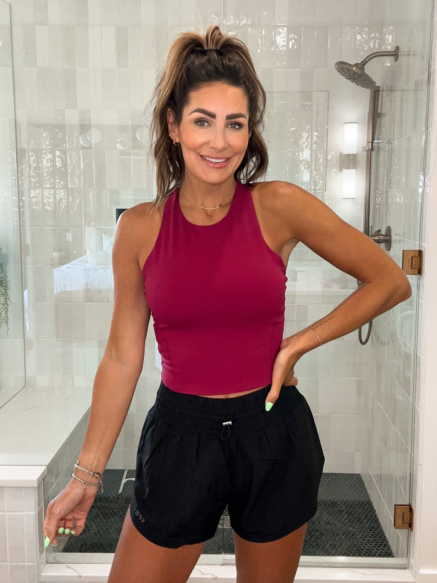 Abercrombie work out looks | sports bra | work out shorts 
Medium top and small shorts 

#LTKstyletip #LTKfit #LTKunder50