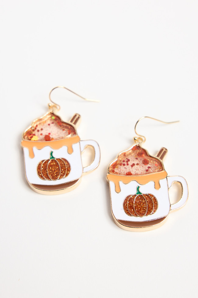 Pumpkin Spice Latte Earrings SALE | Pink Lily