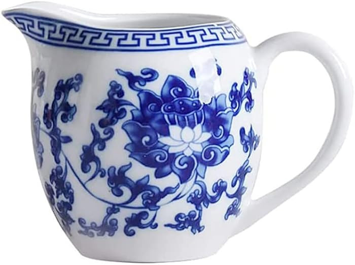Ceramic Pitcher Blue and White Coffee Pitcher Cream Pitcher Milk Serving Pitcher | Amazon (US)