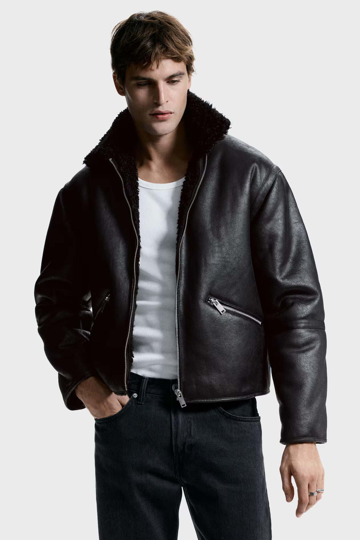 Teddy-lined jacket | H&M (US + CA)