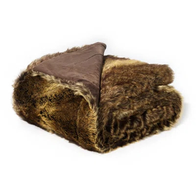 Luxury Faux Fur Blanket - Super Thick Warm Long Fluff Fuzzy Blanket for Bed | Wayfair North America