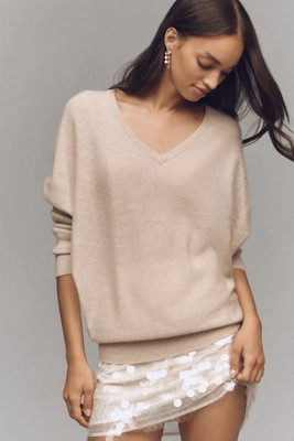The Charley Cashmere Relaxed V-Neck Sweater | Anthropologie (US)