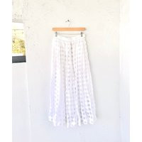 Vintage 90S Giorgio Armani Sheer White Checkered Skirt High Waisted Minimalist | Etsy (US)