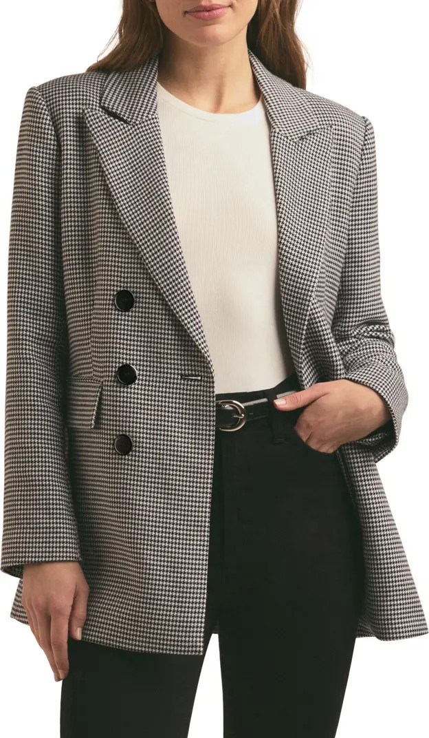 The Phoebe Houndstooth Double Breasted Blazer | Nordstrom
