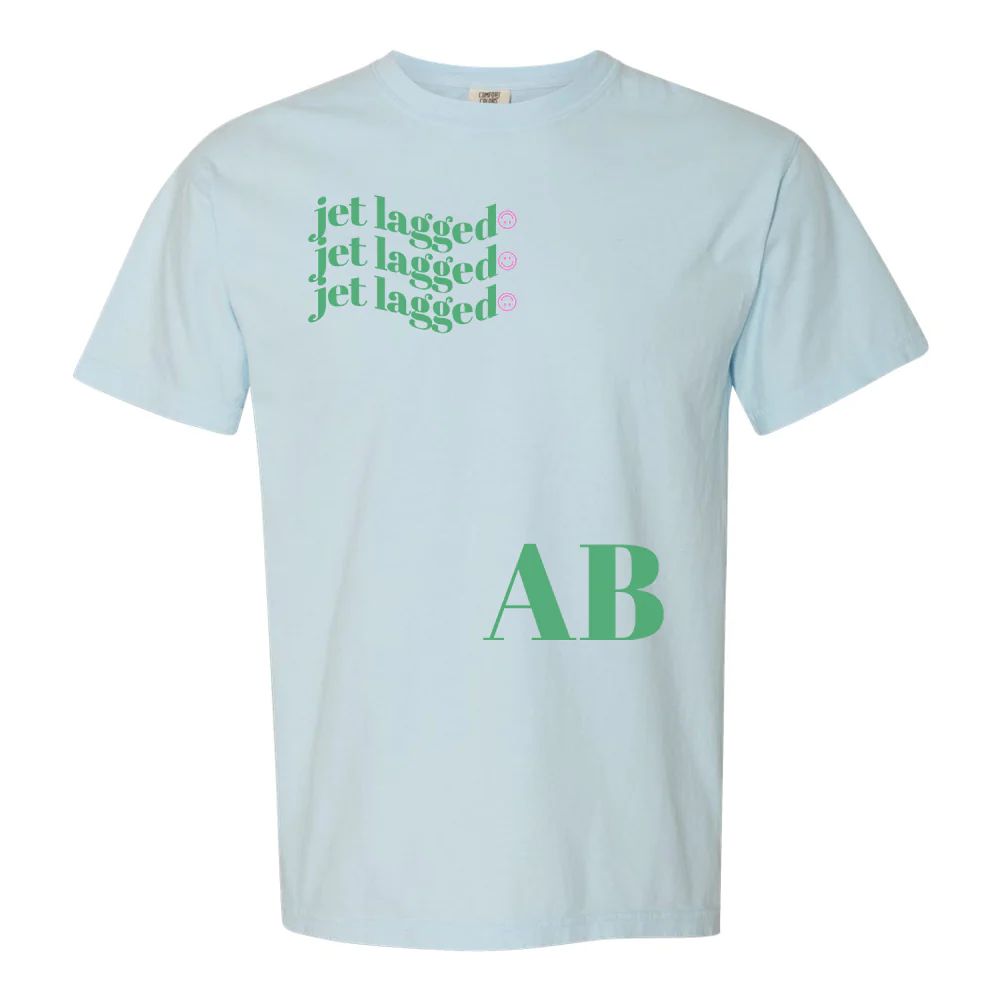 Initialed 'Jet Lagged' T-Shirt | United Monograms