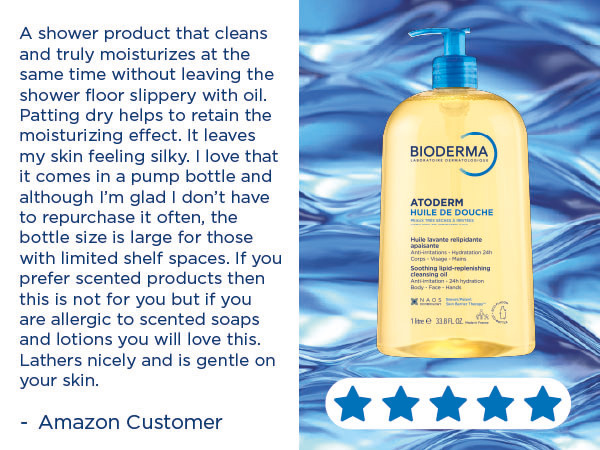 Bioderma Atoderm Shower Oil, Cleansing Oil For Face & Body, Nourishing Cleansing Oil For Dry to A... | Amazon (US)