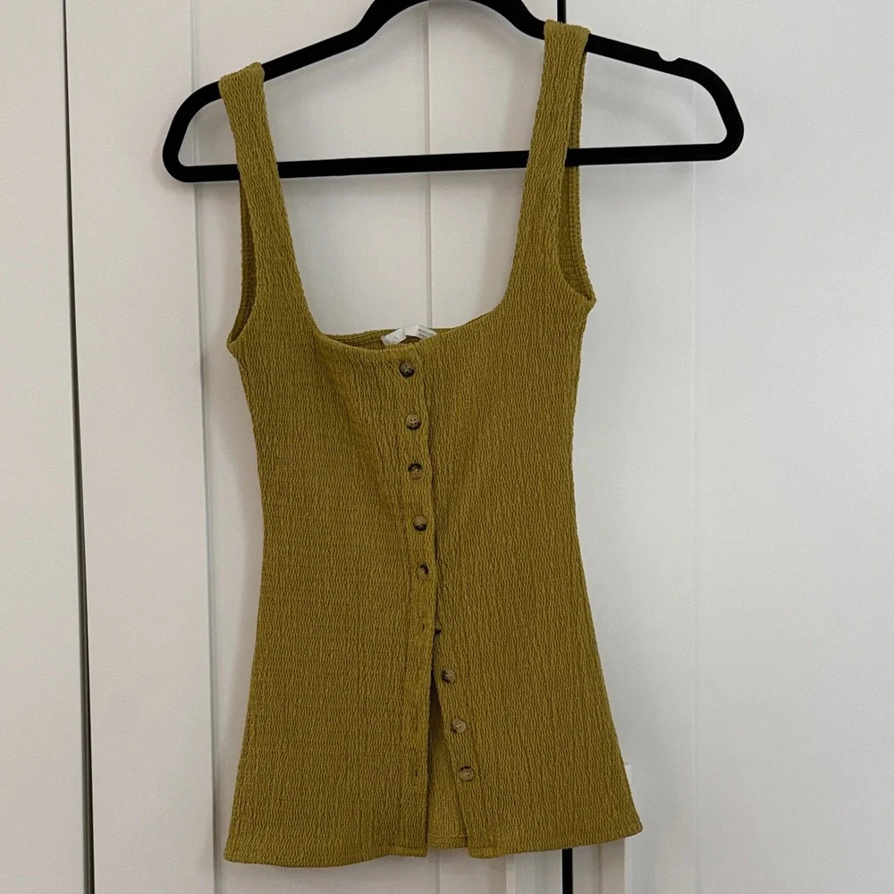 Zara chartreuse tank top | Poshmark