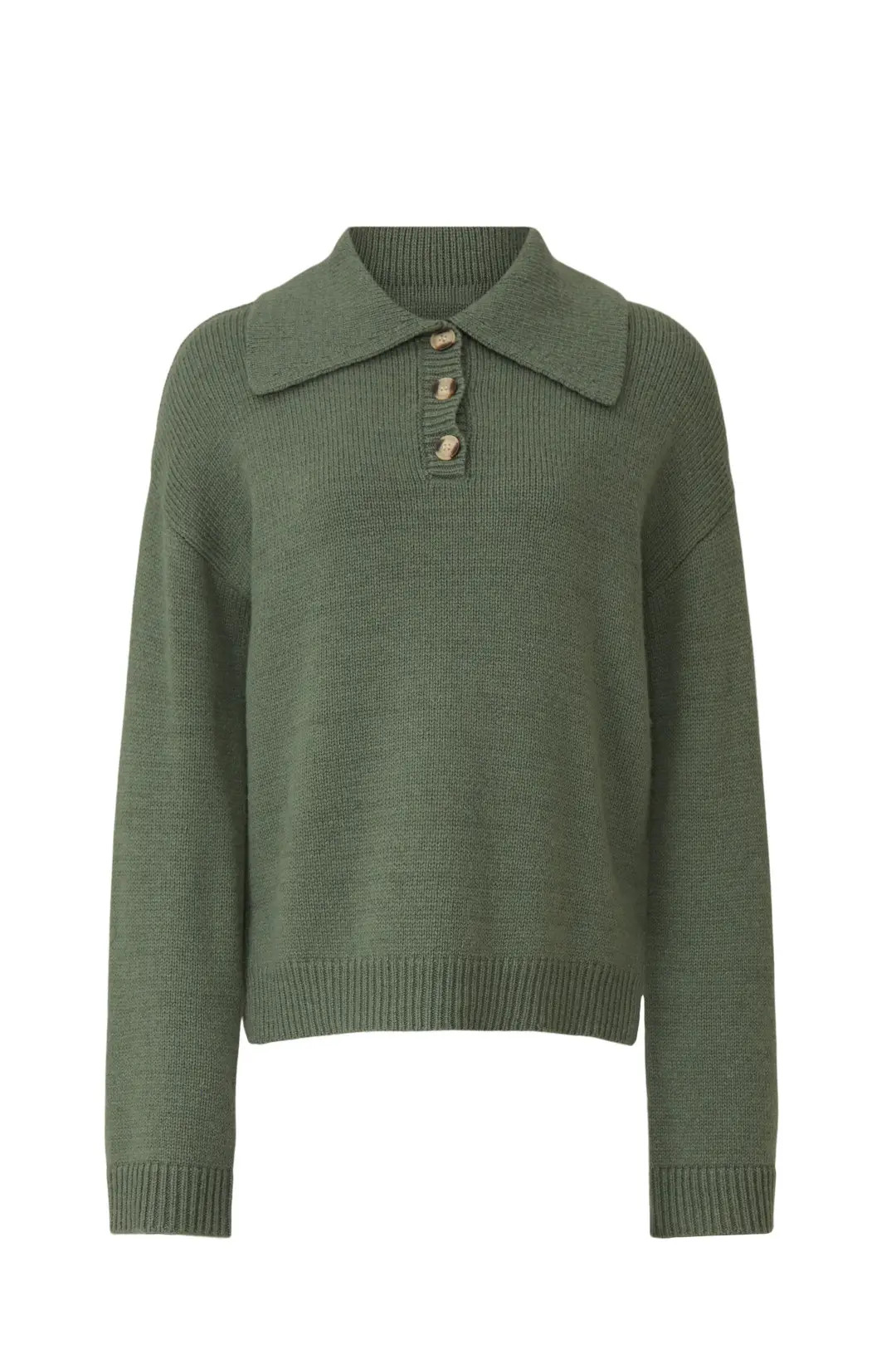 Sweet Baby Jamie Sage Collared Sweater | Rent the Runway