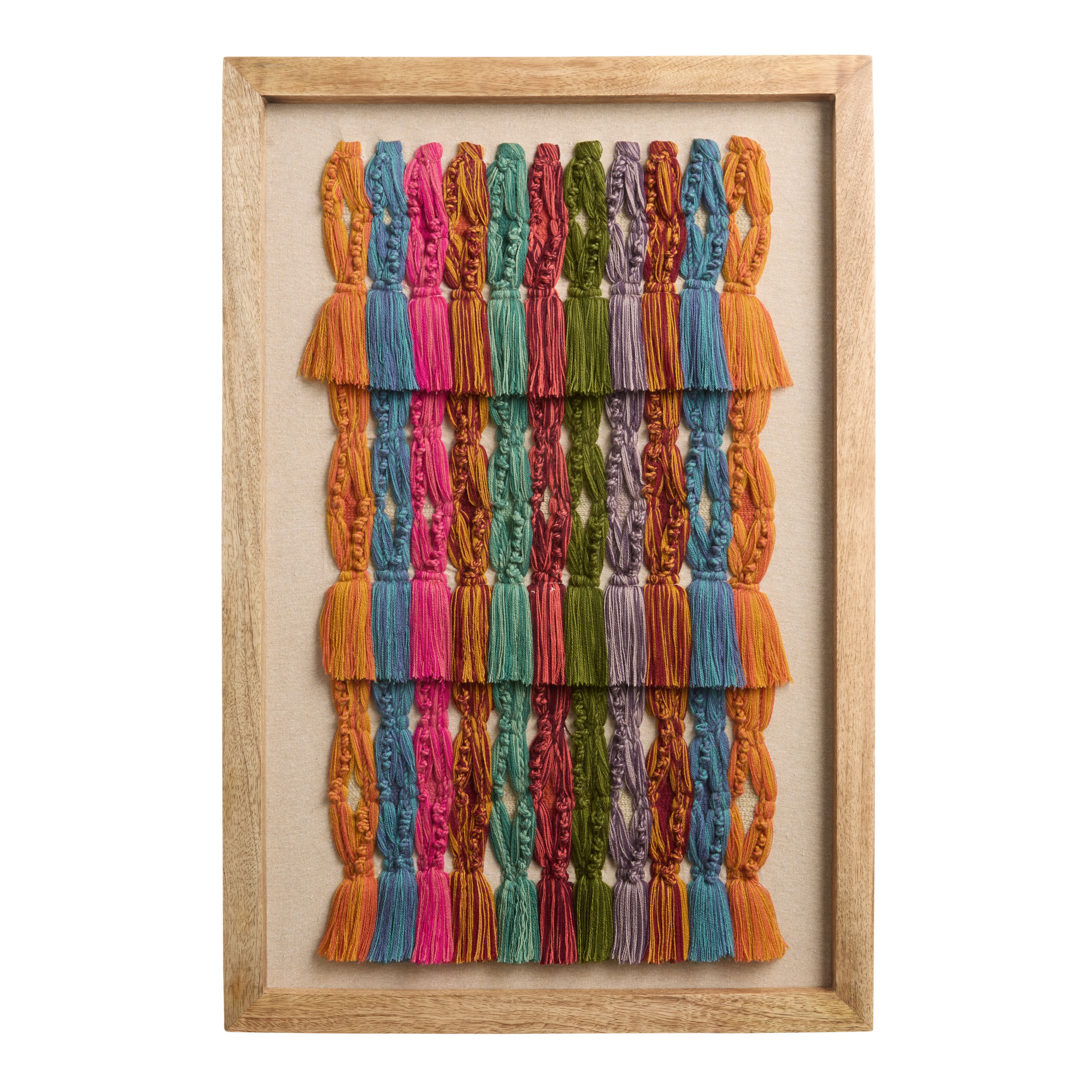 Abstract Threads Embroidered Textile Framed Wall Art | World Market