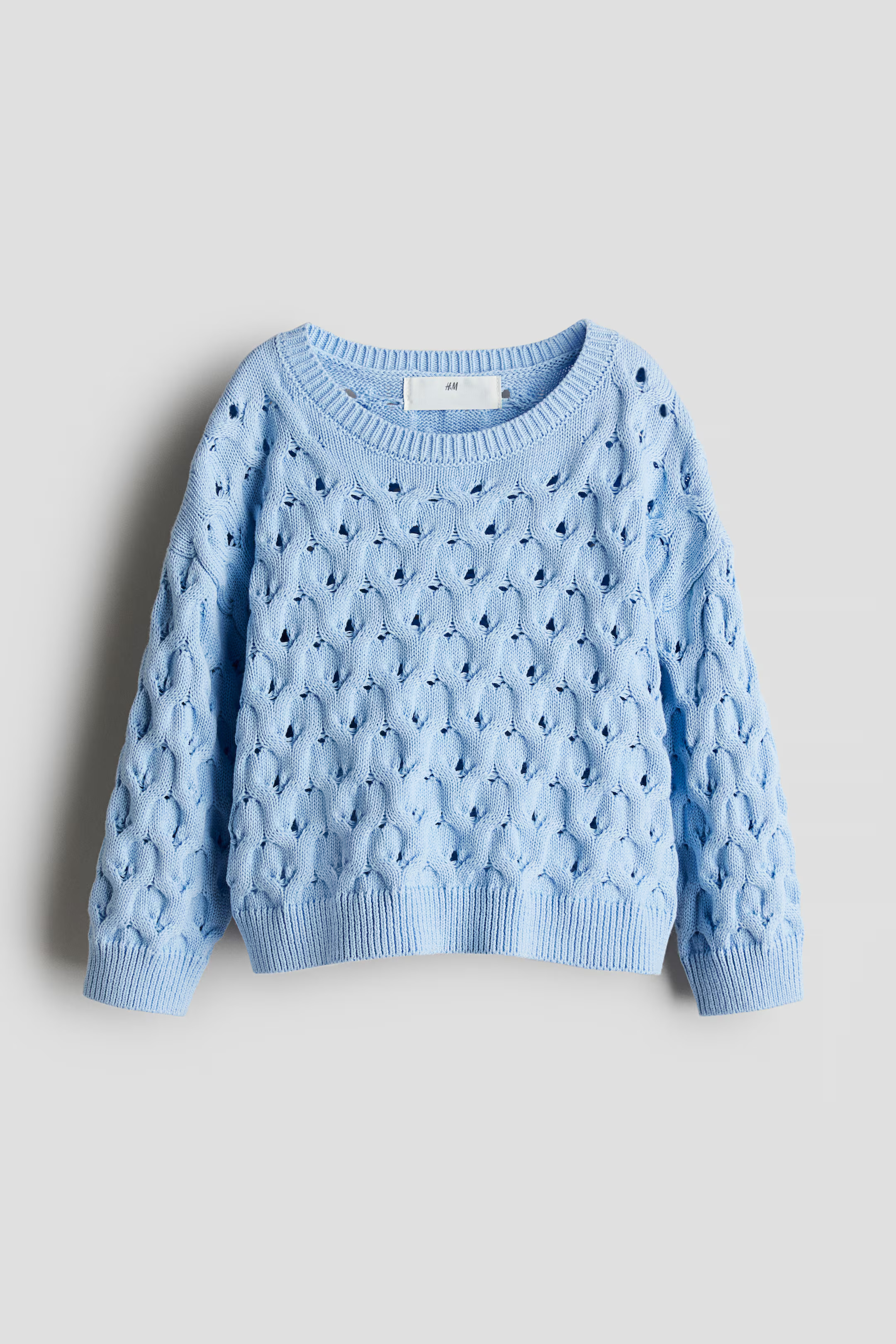 Hole-Knit Sweater - Light blue - Kids | H&M US | H&M (US + CA)