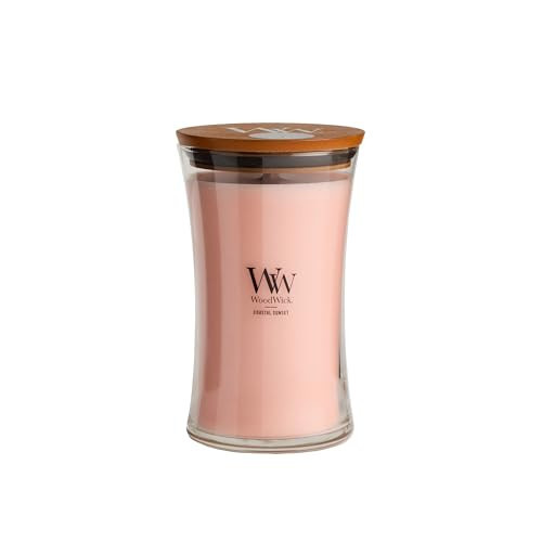 WoodWick Large Hourglass Candle Coastal Sunset Scent Crackles as it burns Premium Soy Blend Wax 21oz Perfect for gifting | Amazon (US)