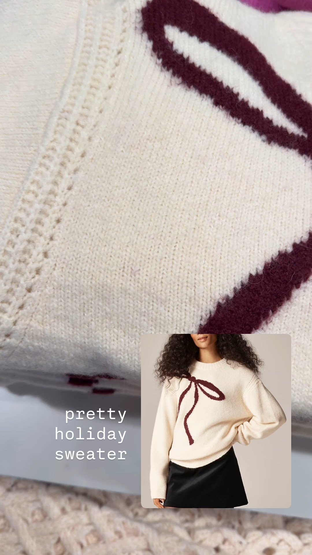 Pretty holiday sweater on sale 40% off. 
Holiday outfit. Christmas outfit.

#LTKOver40 #LTKSaleAlert #LTKHoliday