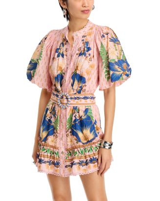 FARM Rio The Dream Garden Pink Mini Dress  | Bloomingdale's Farm Rio | Bloomingdale's (US)