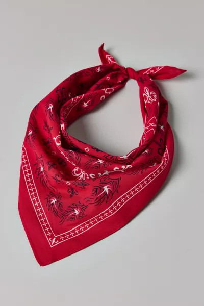Heraldic Patterned Cotton Bandana | Urban Outfitters (US and RoW)