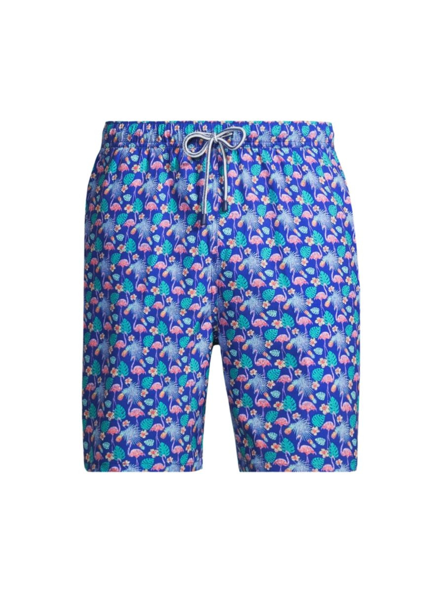 Crown Tropical Flock Classic-Fit Swim Trunks | Saks Fifth Avenue