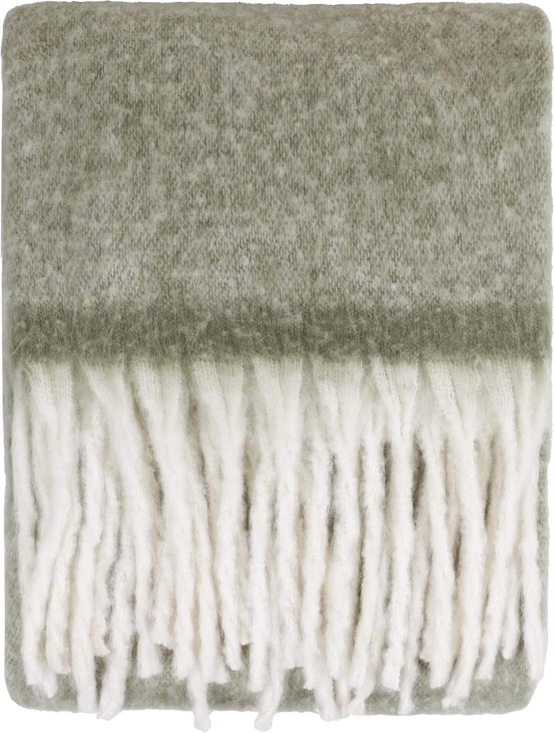 furn. Cozy Throw – Soft Textured Woven Blanket with Tassels (Green - 140x180cm) | Amazon (UK)