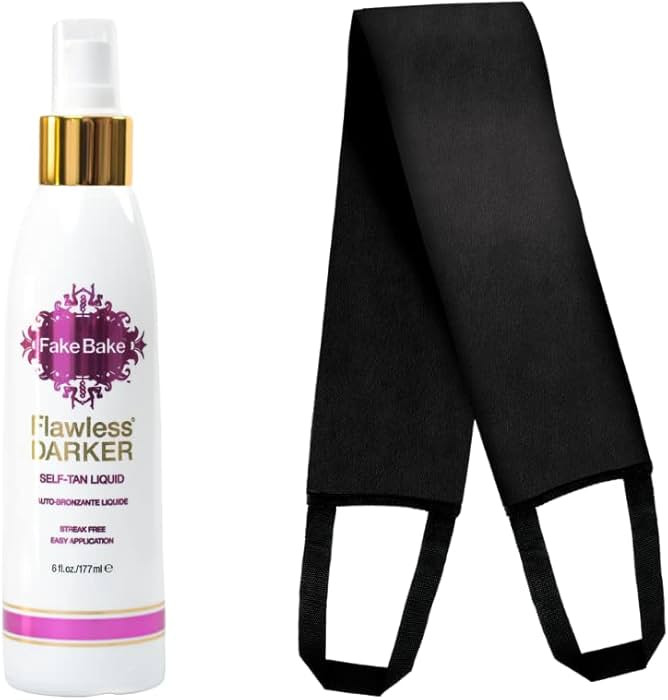 Fake Bake Flawless Darker Self-Tanning Liquid Spray, 6 oz with Body Mate Self-Tanning Applicator | Amazon (US)
