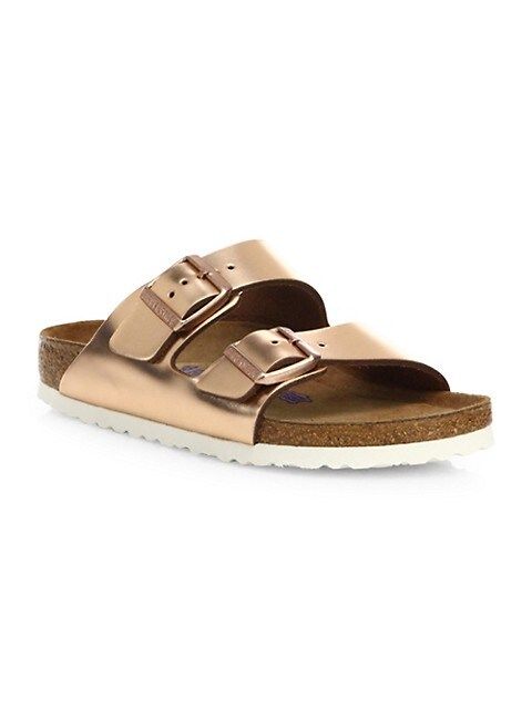 Arizona Metallic Leather Sandals | Saks Fifth Avenue