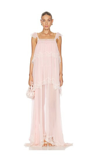 LoveShackFancy Maralee Dress in Pink. - size M | Revolve Clothing (Global)