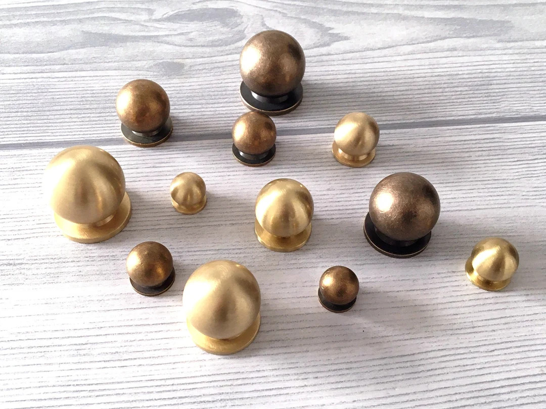 Brass Knobs Mini Knob Tiny Small Cabinet Door Knobs Dresser Pull Drawer Pulls Antique Bronze Blac... | Etsy (CAD)