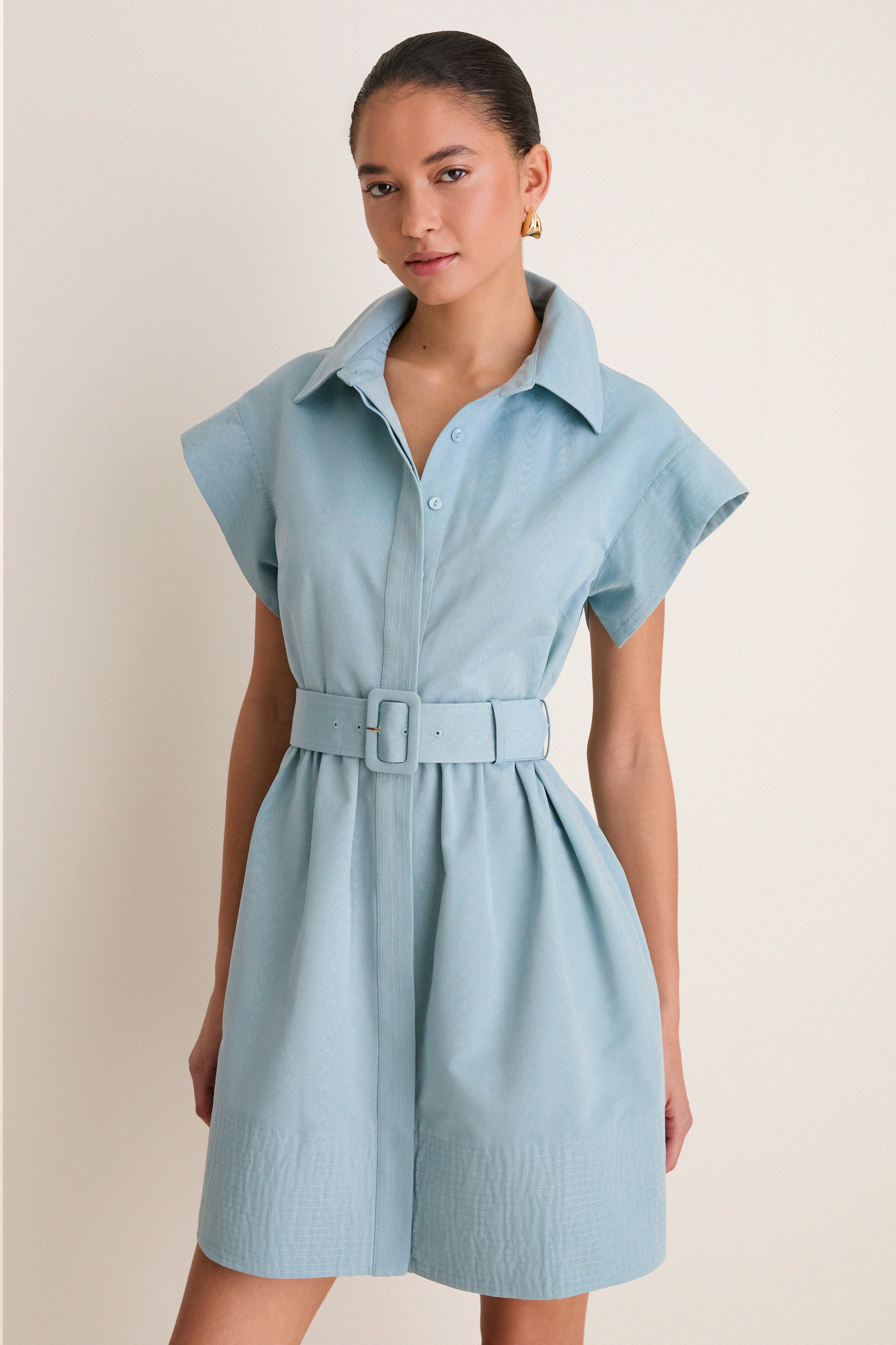 Slate Blue Mini Chloe Dress | Tuckernuck (US)