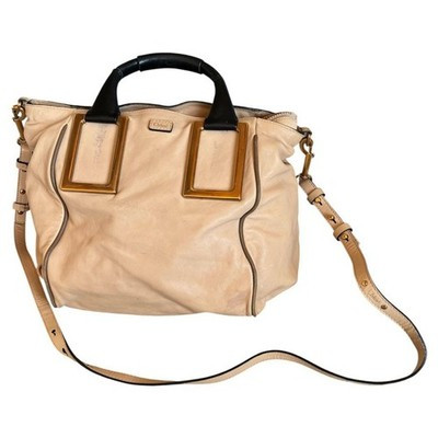 Auténtico Bolso de Hombro Chloe Ethel 2 Vías Doble Bolso de Mano Cuero Mujer Beige Dorado | eBay US