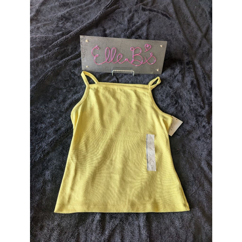 NWT A New Day Yellow Square Neck Tank L | Poshmark