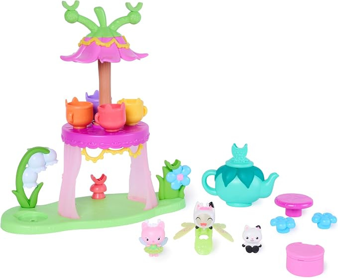 DREAMWORKS GABBY'S DOLLHOUSE Fairylandia, Flutter-riffic Tea Party Playset | Amazon (US)