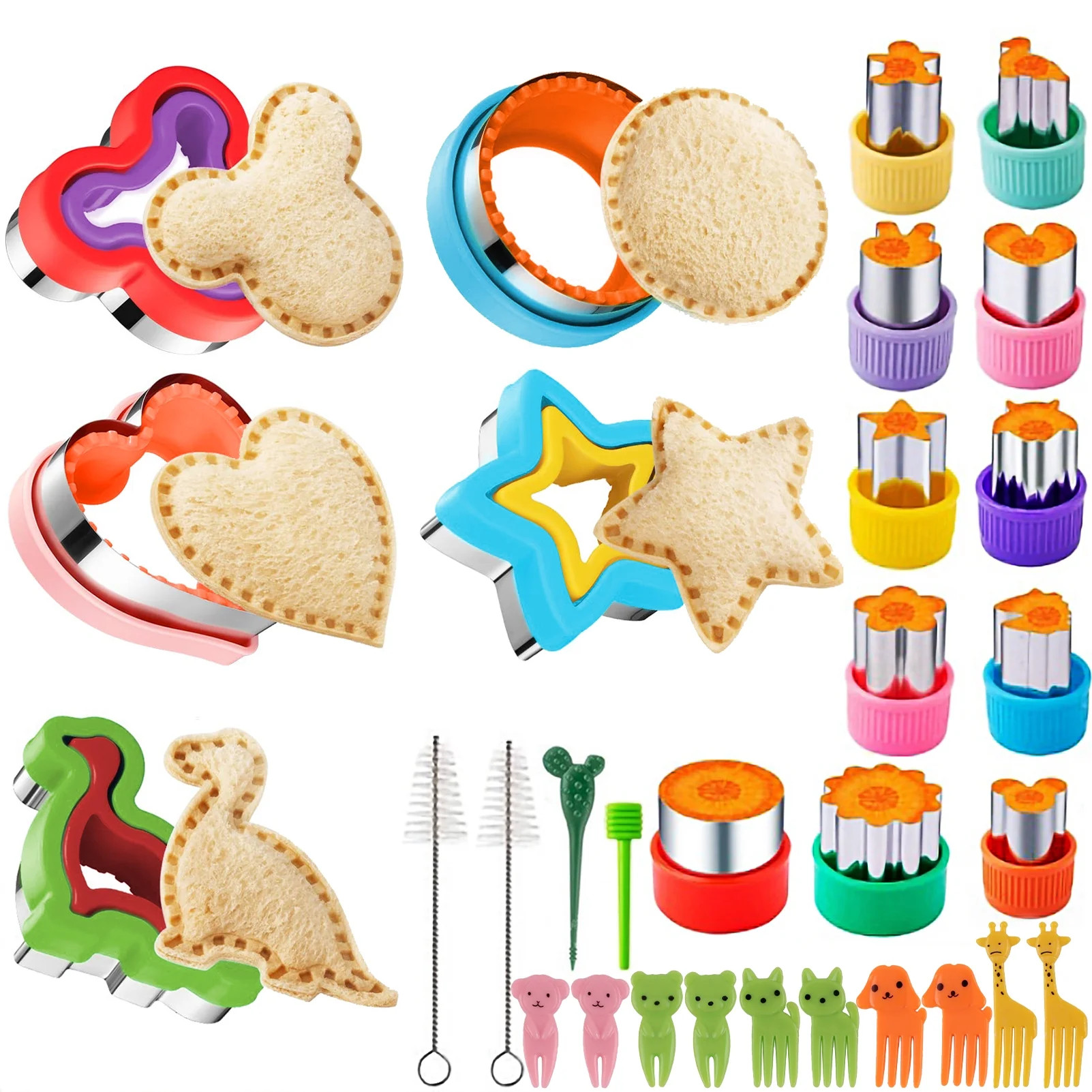 Sandwich Cutter and Sealer  30PCS for Kids Lunch, Bread Decruster Sandwich Maker , DIY Fruit Cook... | Walmart (US)