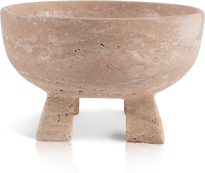 Bowl - with Legs - 8" - Travertine | Amazon (US)